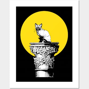 Cat On A Pedestal - Cats Posters and Art